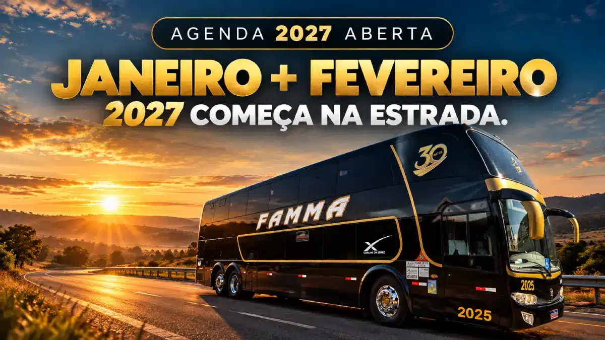Agenda 2027 aberta: planeje a viagem do seu grupo com a Famma Turismo